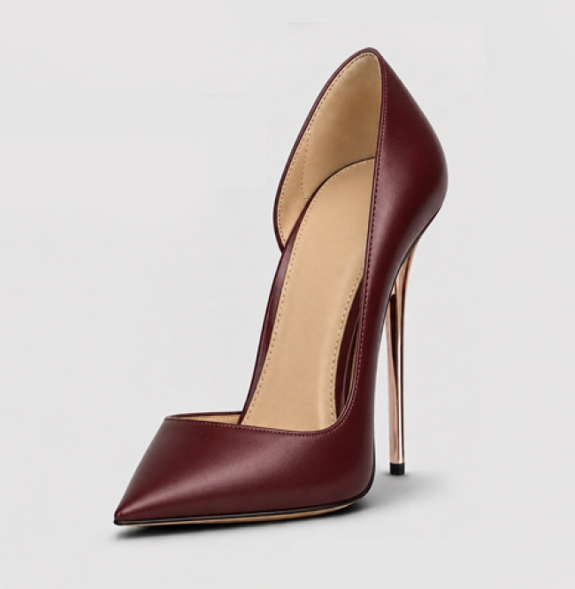 ESCARPIN CUIR MAT GENAT PROFOND 120MM 